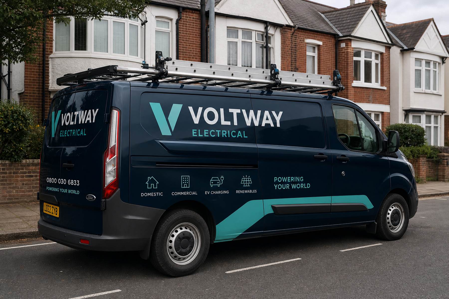 Voltway Electrical, a electrician demo site in the High Street design